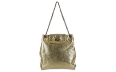 Chanel Gold Perforated Shoulder Bag, c. 2008-09, gold
