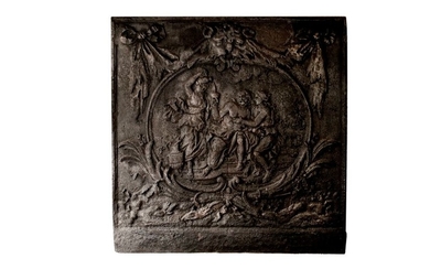 Dated from the 18th Century, large cast iron fire…