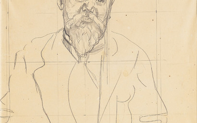 FERDINAND HODLER (1853-1918), Studie zu Bildnis 'Mathias Morhardt', 1911
