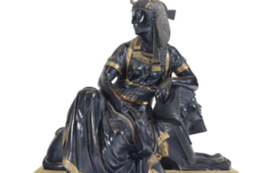 A FRENCH ORMOLU AND PATINATED-BRONZE FIGURAL GROUP, SECOND HALF 19TH CENTURY