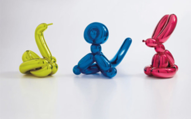 Jeff Koons, Balloon Swan (Yellow); Balloon Monkey (Blue); and Balloon Rabbit (Red)