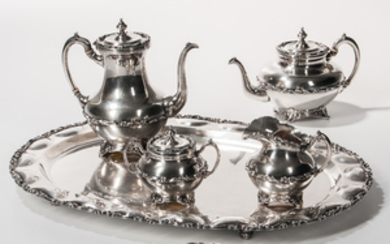 Jose Marmalejos Six-piece Sterling Silver Coffee and Tea Service