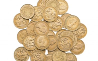 LOTTI 35 monete estere in oro.