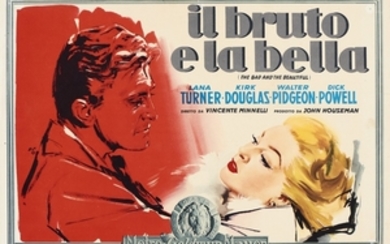 Lotto di 4 fotobuste per Il bruto e la bella (The bad and the beautiful) con Lana Turner e Kirk Douglas