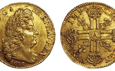Louis XIV. Louis d'or à la tête virile laurée, ou …