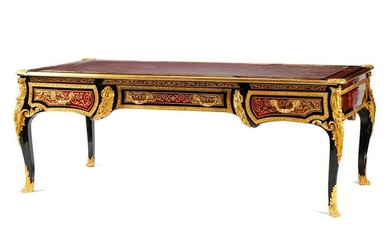 A Louis XV Style Gilt Metal Mounted Boulle Marquetry