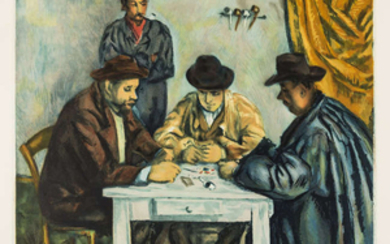 Paul Cézanne (1839-1906) (after) by Jacques Villon (1875-1963) Les Jouers de Cartes (Ginestet & Pouillon E 662)