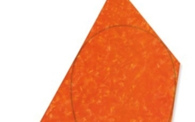Robert Mangold (b. 1937), Irregular Red-Orange Area with A Drawn Ellipse #3