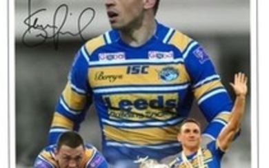 Rugby League Kevin Sinfield 16x12 signed colour montage photo of the Leeds Rhino legend. Kevin Sinfield, MBE (born 12 September...