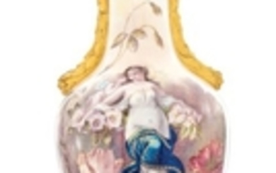 A Sevres Style Porcelain Covered Urn