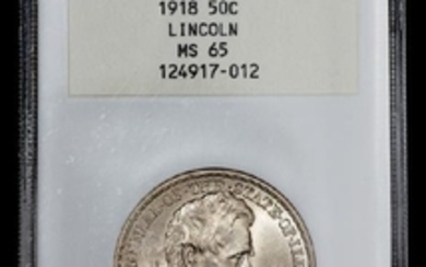 A United States 1918 Lincoln Commemorative 50c Coin