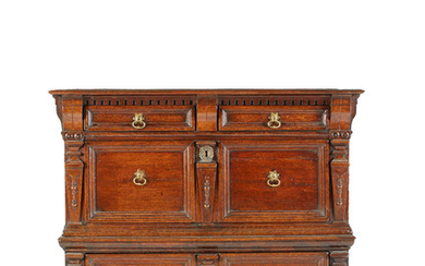 A Charles II oak chest of drawers, circa 1670