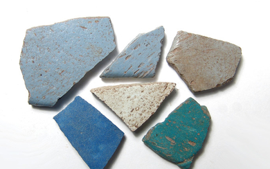 6 New Kingdom to Late Period Egyptian glass sherds