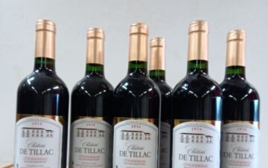 6 bouteilles de Château de Tillac 2016 Côtes... - Lot 58 - Enchères Maisons-Laffitte