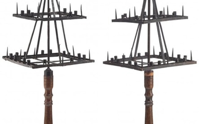 61058: A Pair of Gothic Revival Iron and Wood Ecclesias