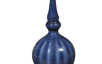 A Chinese cobalt-glazed porcelain rosewater sprinkler