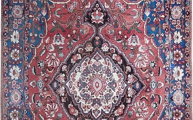 7 x 10 Red Semi Antique Persian Tabriz Rug