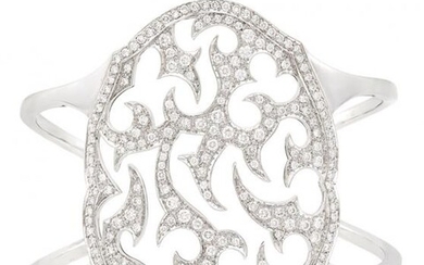 White Gold and Diamond 'Borneo' Cuff Bangle Bracelet, Stephen Webster