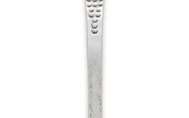 A 17th century 'shaded roundels' West Country silver trefid spoon, c.1680, the reverse of the terminal engraved with the initials WD over CF, 1682, 20.9cm long, approx. weight 1.6oz Provenance: The estate of the late designer, Anthony Powell