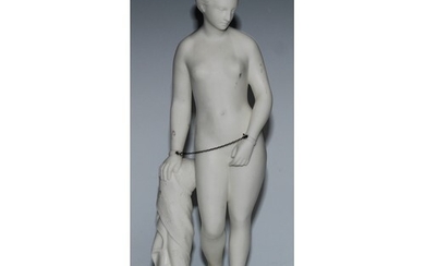 A 19th century parian ware figure, The Greek Slave, after Hi...