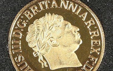 A COINCRAFT REPLICA GEORGE III SOVEREIGN, in 9 carat