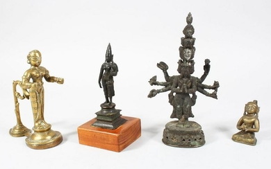 A COLLECTION OF FOUR 17TH-19TH CENTURY INDIAN BRONZE