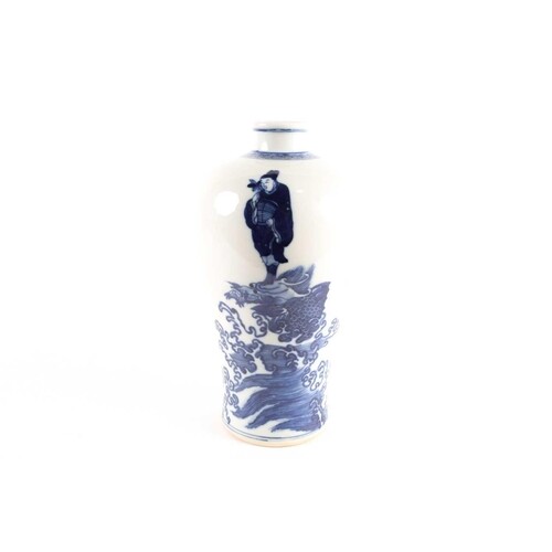 A Chinese porcelain meiping graduation vase, a scroll band t...