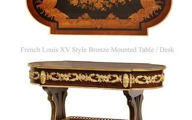 A French Louis XV Style Bronze Mounted Table/Console