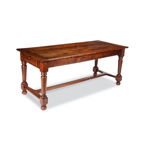 A French oak farmhouse table, mid 19th century With cl...