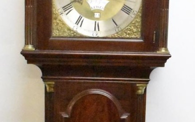 A George III mahogany longcase clock, the case having...