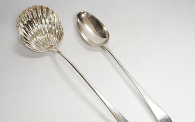 A George III silver Old English pattern basting spoon, Thoma...