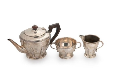 A George VI silver 3-piece tea set