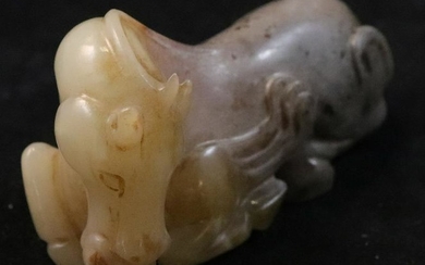 A HETIAN JADE ORNAMENT SHAPED WITH HORSE