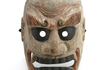 A Japanese Oni noh mask