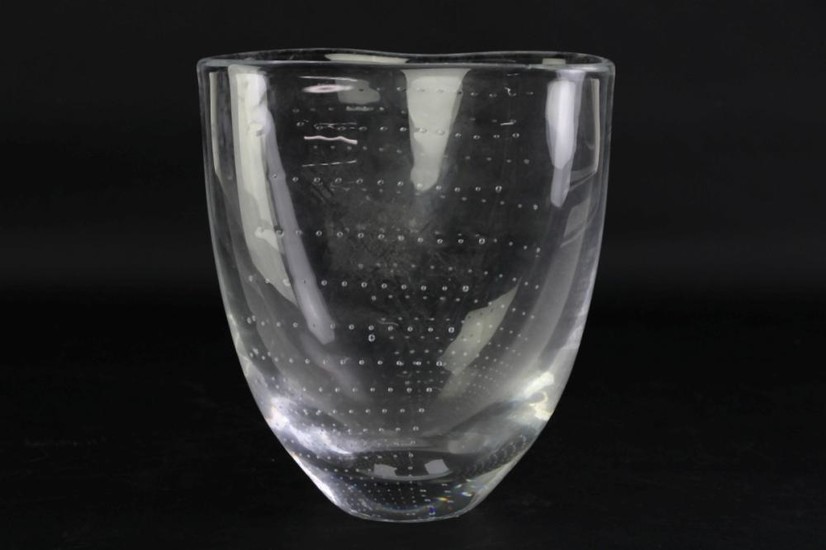 A Kosta Boda Design Art Glass Vase Signed to Base G Waff? (H 21cm L 20cm)