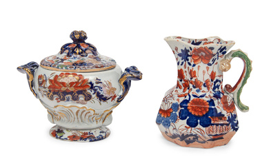 A Mason's Ironstone Pitcher and a Similarly Decorated Sauce Tureen