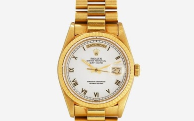 A Men's 18K Yellow Gold Rolex Oyster Perpetual Day-Date 18238 C.1990