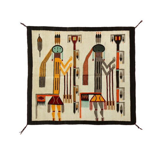 A Navajo Shiprock-style pictorial rug