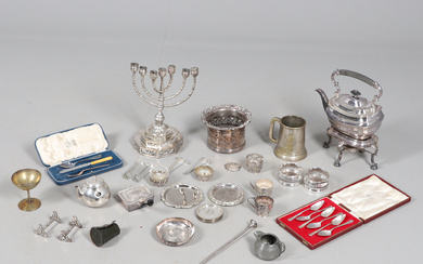 A QUANTITY OF SILVER & PLATED WARES.