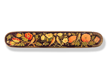 A Qajar style lacquer penbox (qalamdan), Persia, 20th Century