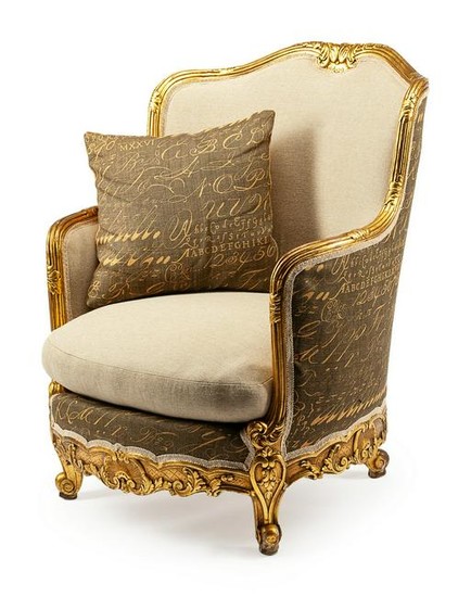 A Regence Style Giltwood Bergere