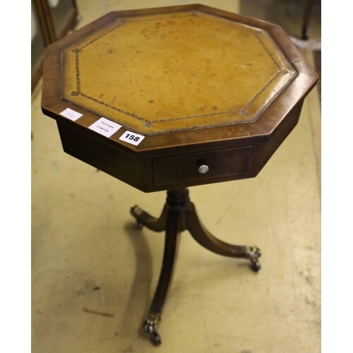 A Regency style banded mahogany octagonal topped occasional ...