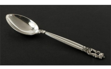 A Set of Nine Georg Jensen Sterling Silver Spoons.