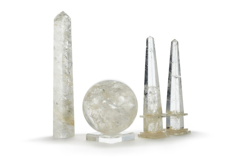 A Set of Rock Crystal Table Articles, Second Half 20th Century