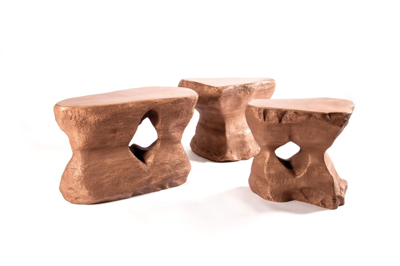 A Set of Three Coffee Table Mod. No. 1, 2 and 3 from the “River” Series, designed and manufactured by Studio Superego