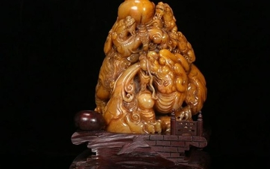 A TIANHUANG STONE SEAL CARVED WITH DRAGON PATTERN