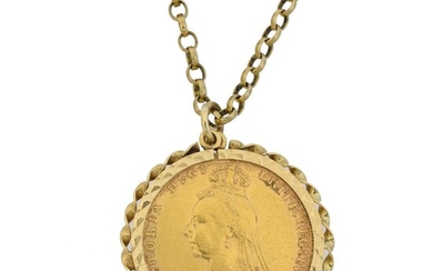 A Victorian sovereign pendant