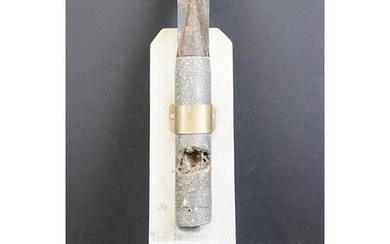 A World War Two German spent Incendiary bomb mounted to hand...