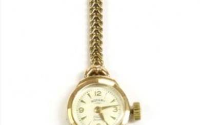 A ladies' 9ct gold Rotary mechanical bracelet watch