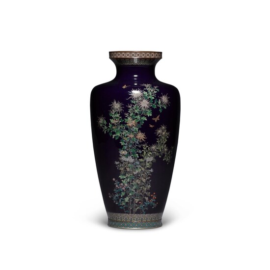 A large cloisonné enamel vase | Attributed to Hayashi Kodenji (1831-1915) | Meiji period, late 19th century